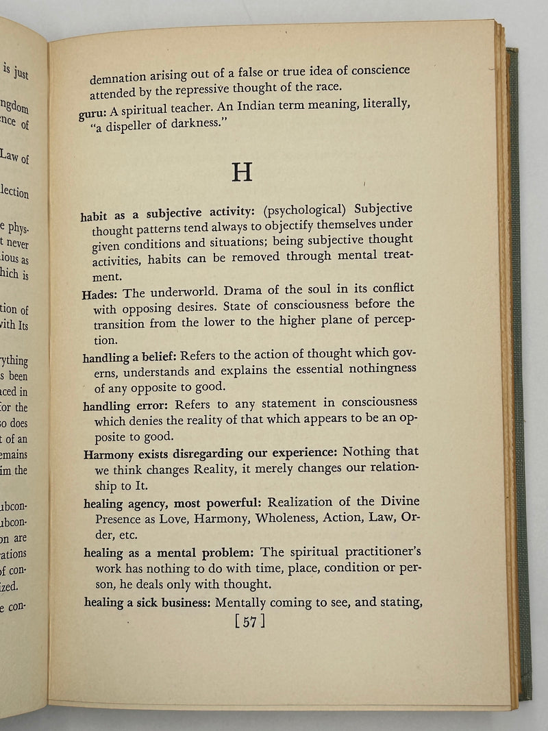 New Thought Terms and Their Meanings by Ernest Holmes - 1942 West Coast Collection