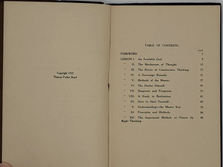 Three Early Works by Thomas Parker Boyd — The Emmanuel Movement & New Thought Tradition