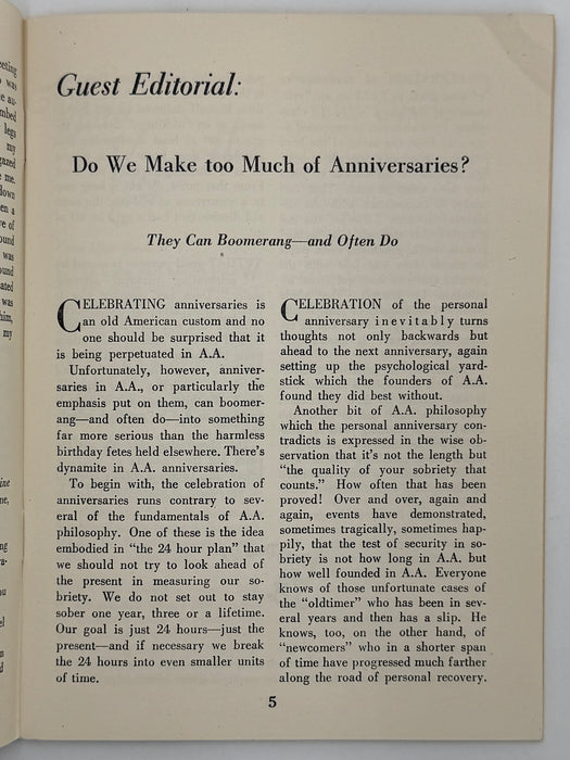 AA Grapevine from May 1949