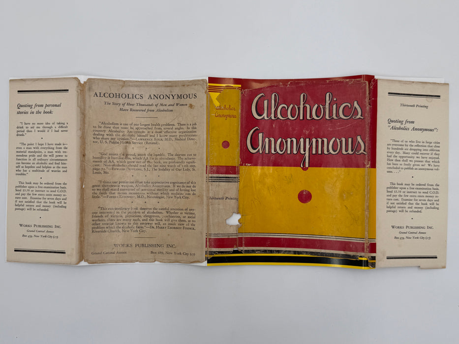 Alcoholics Anonymous First Edition 13th Printing from 1950 - ODJ
