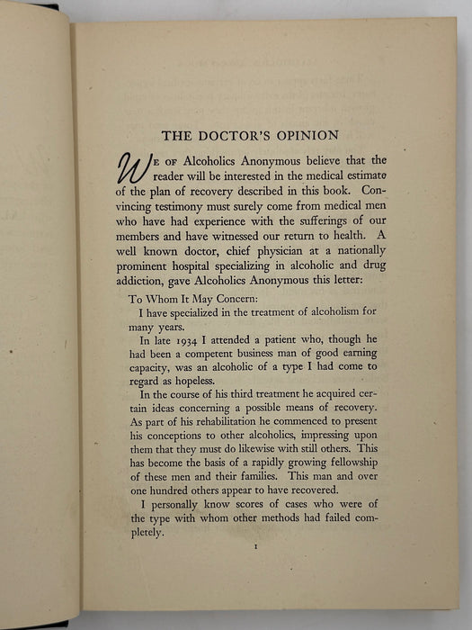 Alcoholics Anonymous First Edition 10th Printing from 1946 - ODJ