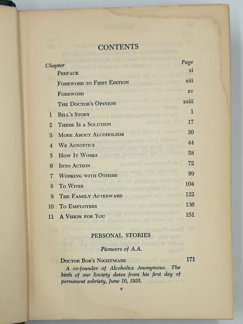 Alcoholics Anonymous Second Edition First Printing from 1955 - RDJ