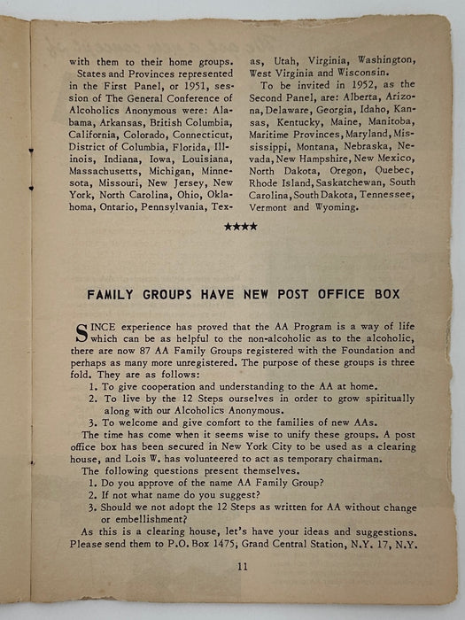 AA Grapevine from June 1951 - First General Service Conference