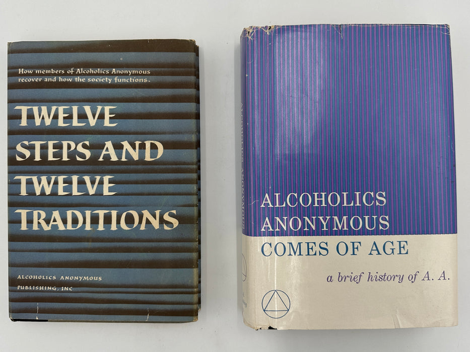 Two Books Signed by Bill Wilson - AA Comes of Age - Twelve Steps and Twelve Traditions Recovery Collectibles
