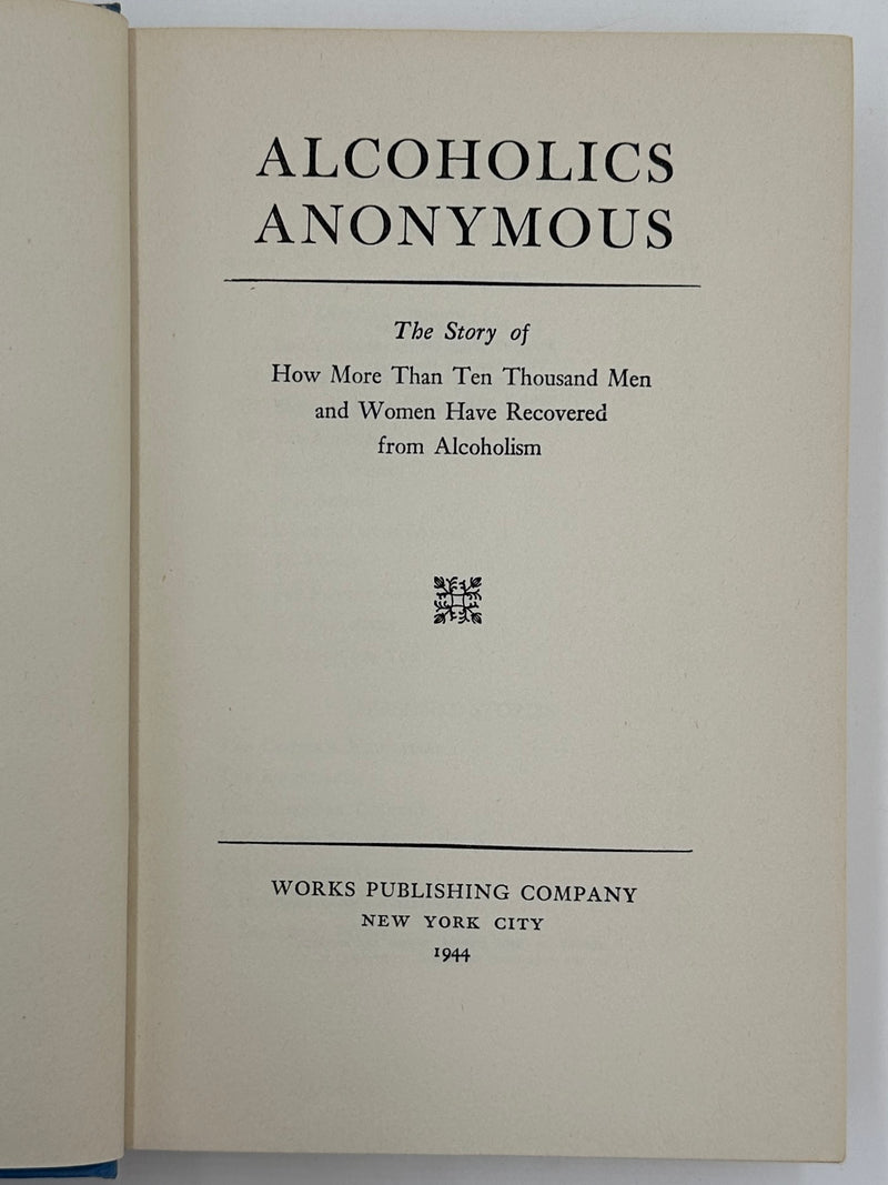 Alcoholics Anonymous First Edition 5th Printing from 1944 - RDJ