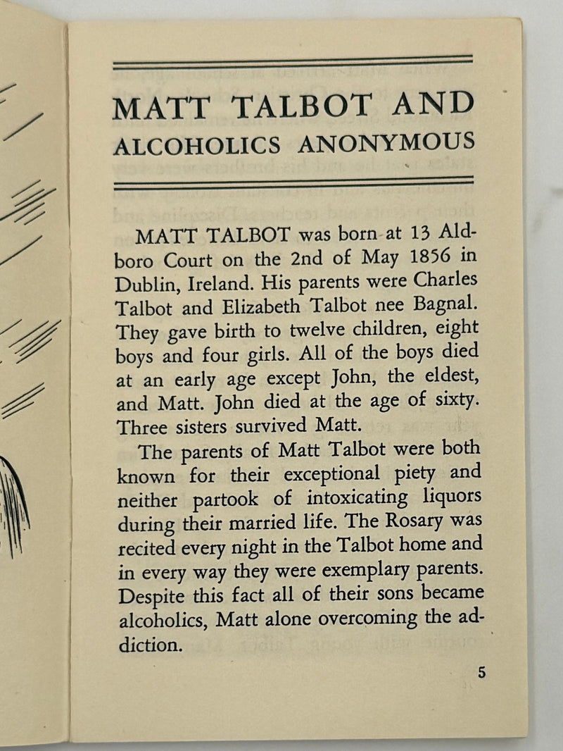 Matt Talbot and Alcoholics Anonymous