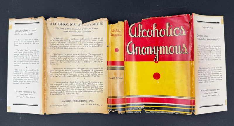 Alcoholics Anonymous — First Edition, Twelfth Printing (October 1948) with Original Dust Jacket