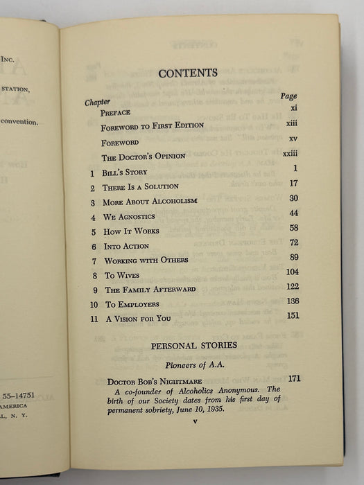 Alcoholics Anonymous Second Edition Big Book 11th Printing with ODJ