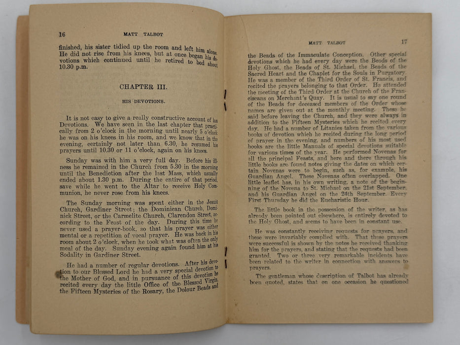 Matt Talbot by Sir Joseph Glynn, LL.D. - 1931