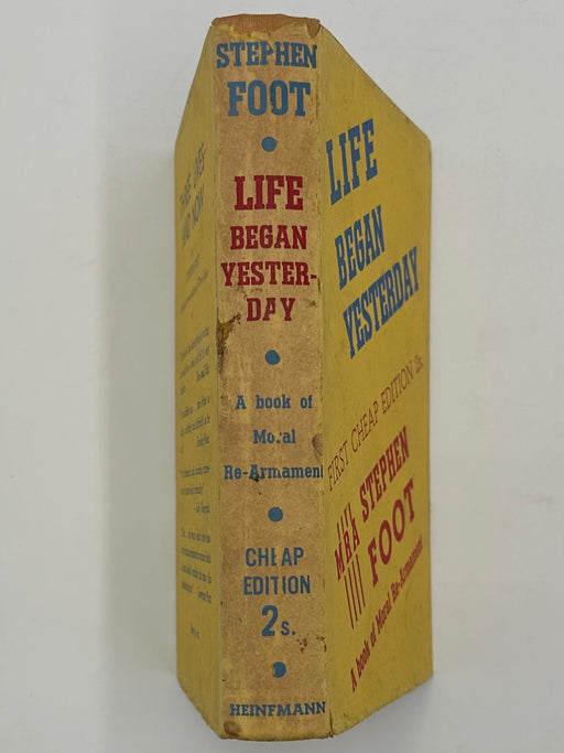 Life Began Yesterday by Stephen Foot - First Cheap Edition from 1939 - ODJ Recovery Collectibles