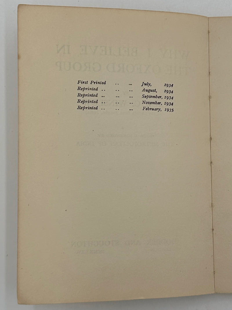 Why I Believe In The Oxford Group by Jack C. Winslow - 1935