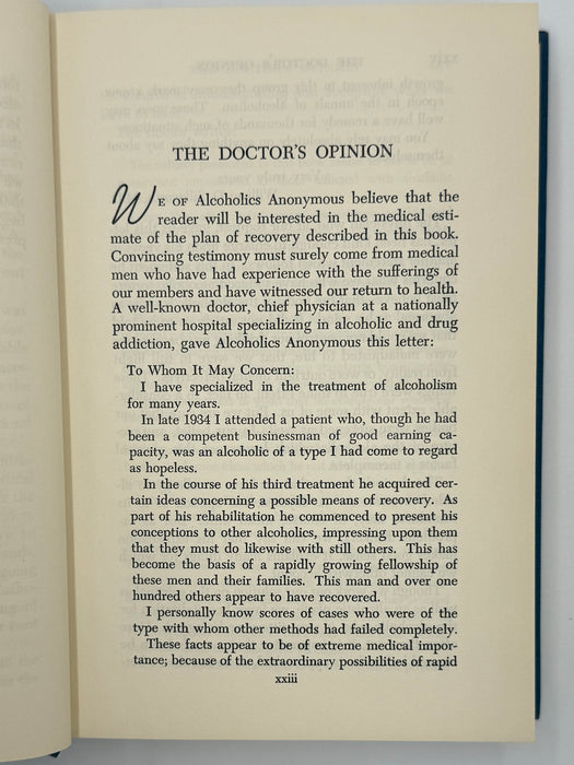 Alcoholics Anonymous Second Edition 5th Printing with ODJ