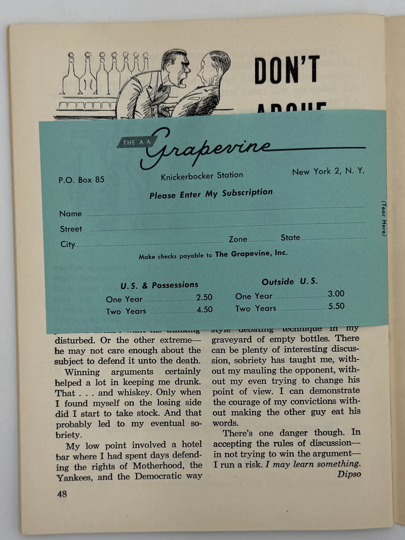 AA Grapevine from August 1956 - How About A Group Inventory?