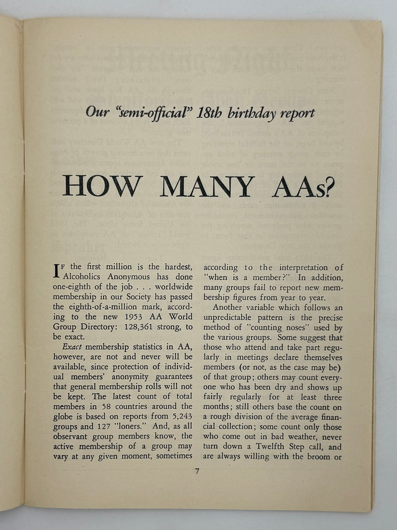 AA Grapevine from May 1953 Recovery Collectibles