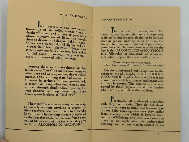 AA — Los Angeles Group Pamphlet  “A Workable Solution to the Problem of Alcoholism”