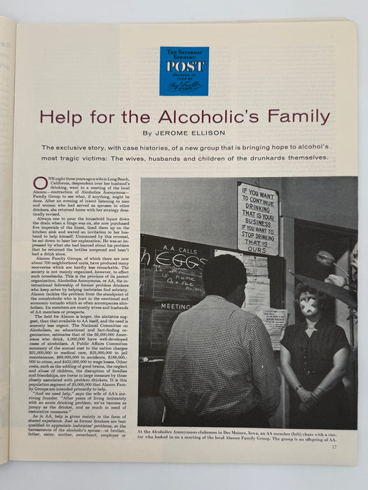 Saturday Evening Post from July 2, 1955 - Help for the Alcoholic’s Family