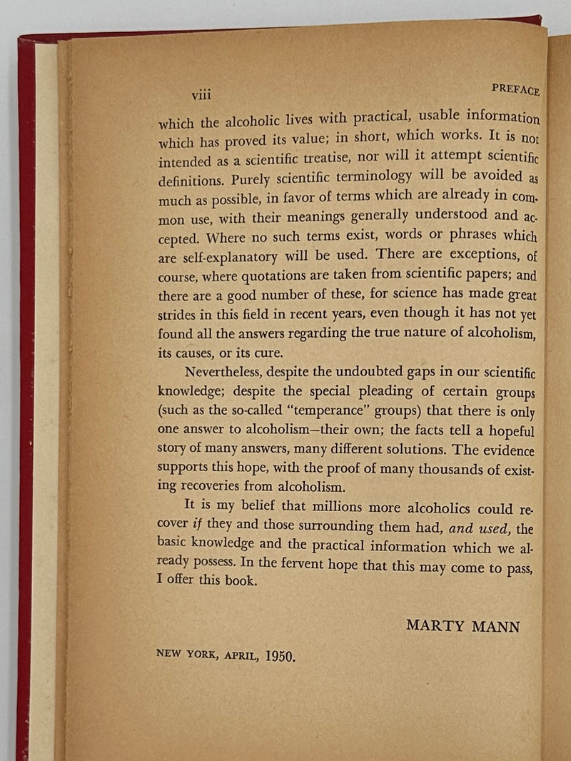 Primer On Alcoholism by Marty Mann - Third Printing