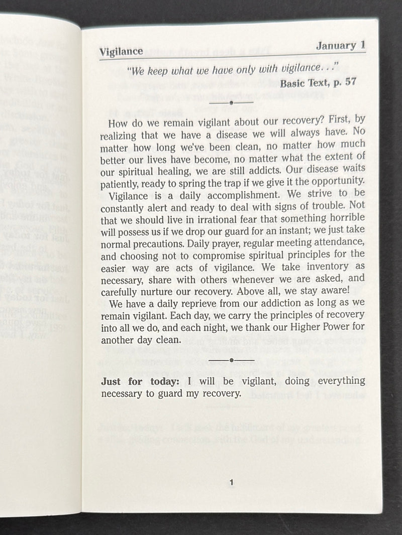 Just for Today — Narcotics Anonymous | First Edition, First Printing — 1992