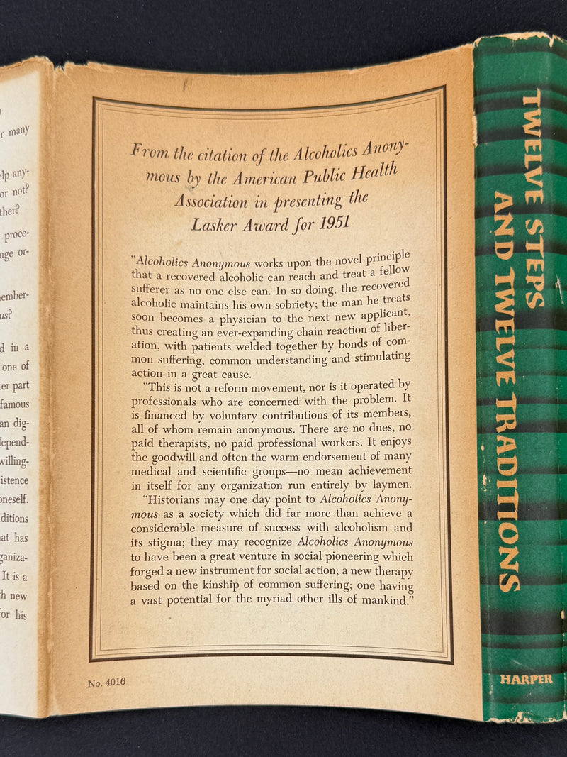Twelve Steps and Twelve Traditions — First Printing (1953) Harper & Brothers Edition — Original Dust Jacket