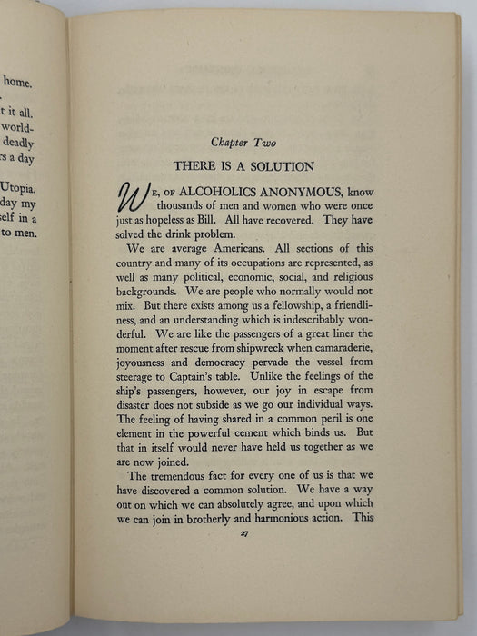 Alcoholics Anonymous First Edition 5th Printing from 1944 - ODJ -  Baby Blue