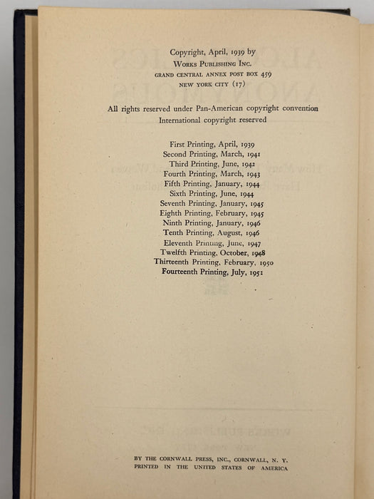 Alcoholics Anonymous First Edition 14th Printing from 1951 - ODJ