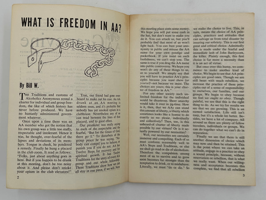 AA Grapevine from May 1960 - What Is Freedom In AA? by Bill W.