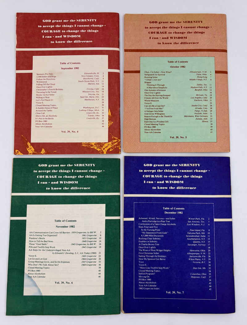 AA Grapevine Complete Set 1982