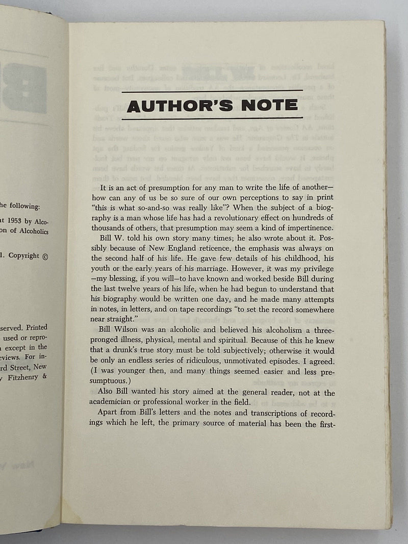 Uncorrected Proof of Bill W. by Robert Thomsen - from 1975 (Copy) Recovery Collectibles