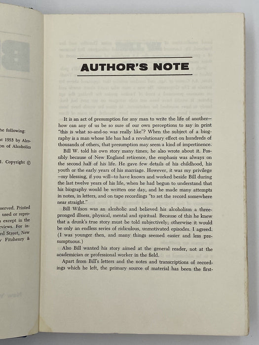 Uncorrected Proof of Bill W. by Robert Thomsen - from 1975 (Copy) Recovery Collectibles