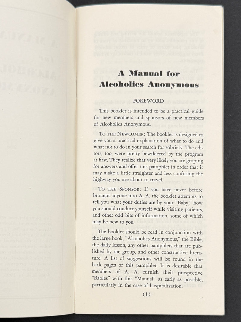 A Manual for Alcoholics Anonymous | Third Edition — Akron Group No. 1 “King School Group”