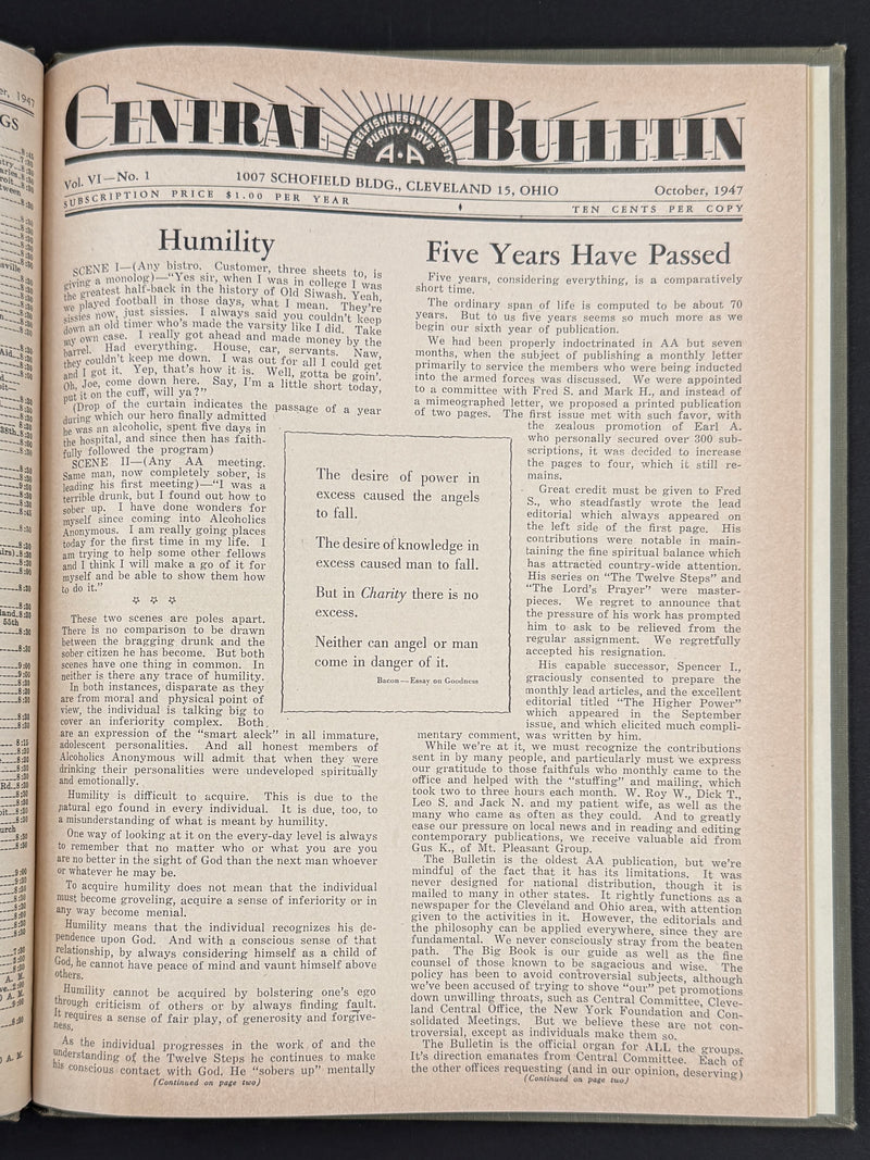 The Cleveland Central Bulletin Collection — Original Bound Volumes, 1942–1962