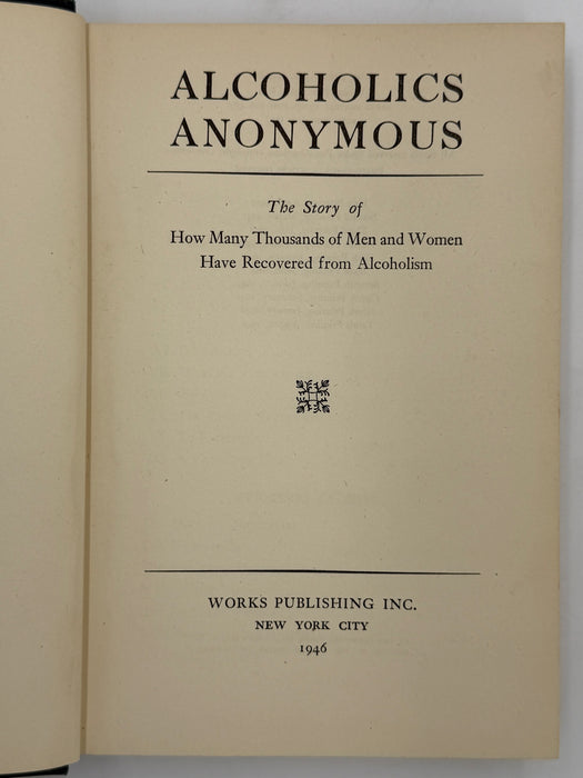 Alcoholics Anonymous First Edition 10th Printing from 1946 - ODJ