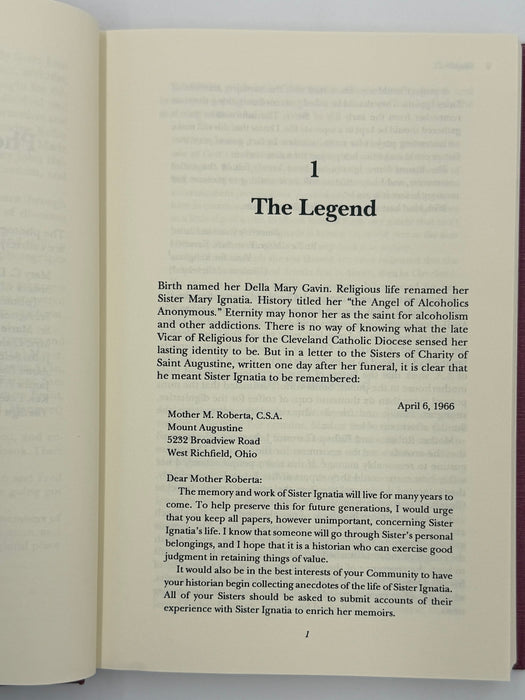 SIGNED by the author Mary C. Darrah - Sister Ignatia: Angel of Alcoholics Anonymous