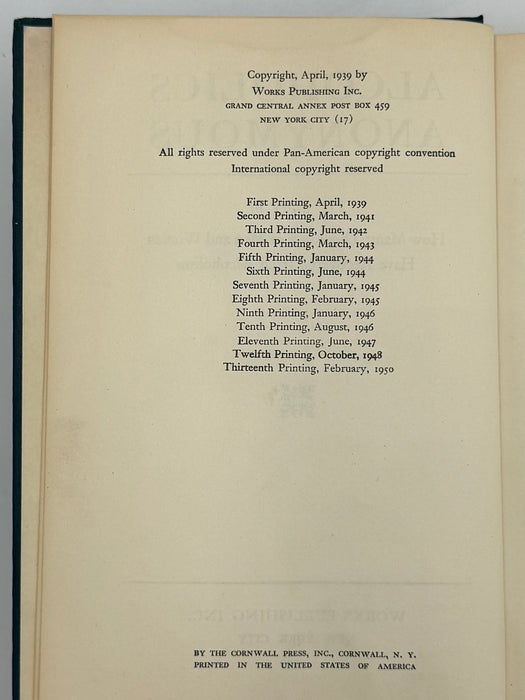 Alcoholics Anonymous First Edition 13th Printing from 1950 - ODJ