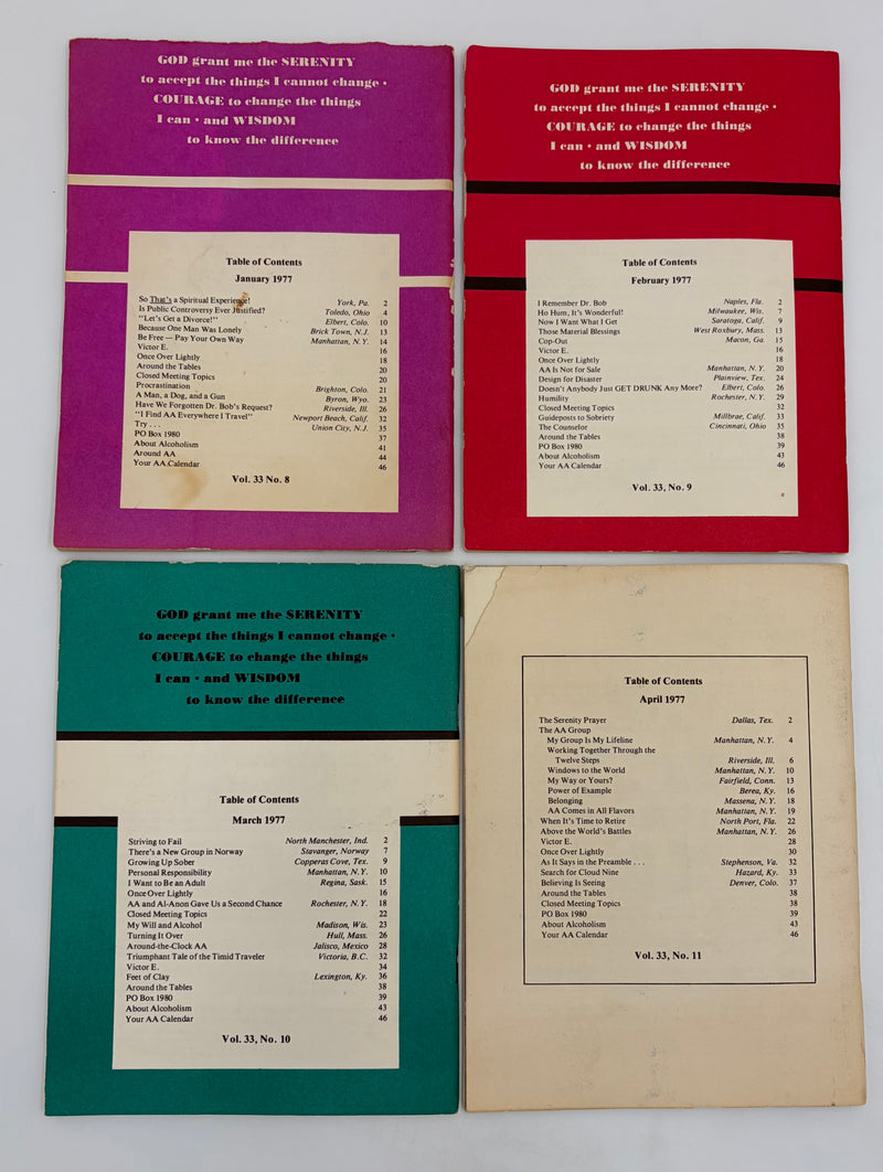 AA Grapevine Complete Set 1977