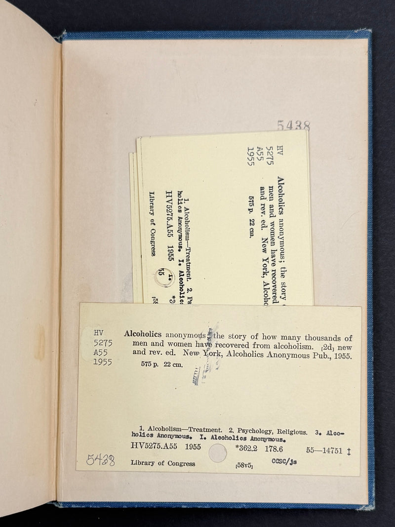 Alcoholics Anonymous — Second Edition, Third Printing (1959) — Reproduction Dust Jacket