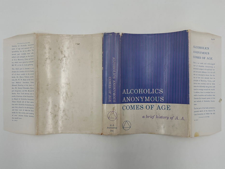 Signed by Bill Wilson - Alcoholics Anonymous Comes Of Age First Printing from 1957 Recovery Collectibles