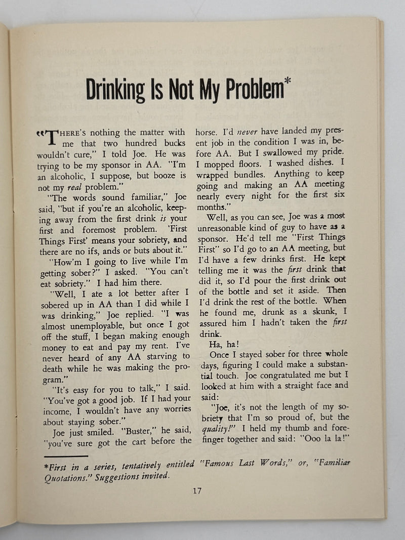 AA Grapevine from March 1956