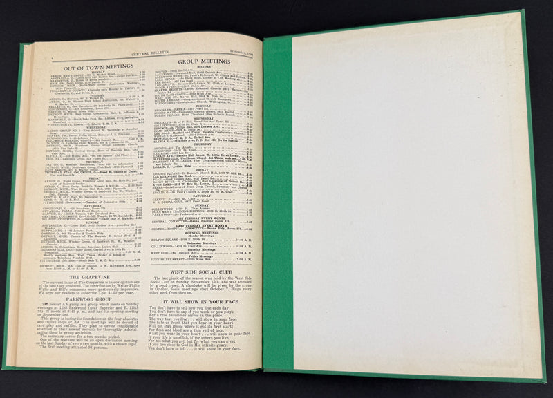 The Cleveland Central Bulletin Collection — Original Bound Volumes, 1942–1962