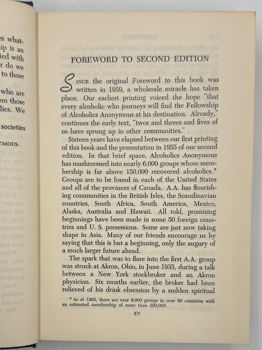 Alcoholics Anonymous Second Edition 5th Printing with ODJ