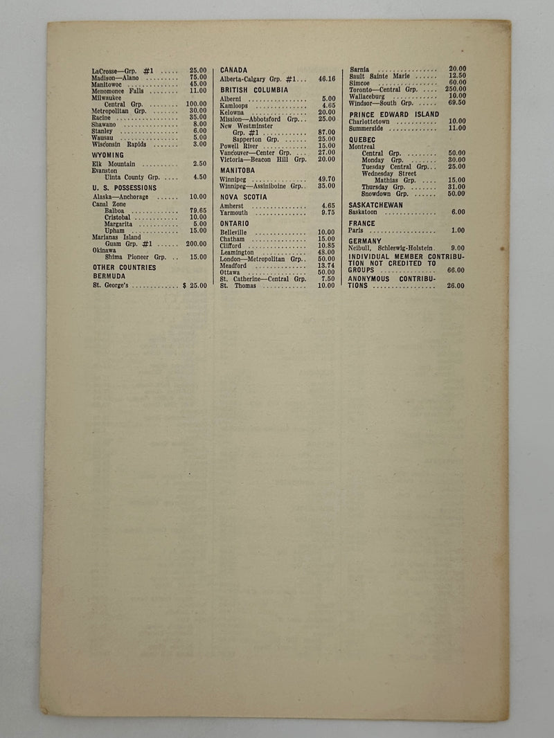 List of AA Groups as of August 1948 Booklet West Coast Collection