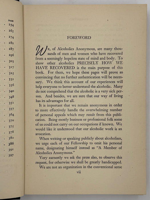 Alcoholics Anonymous First Edition 10th Printing from 1946 - ODJ