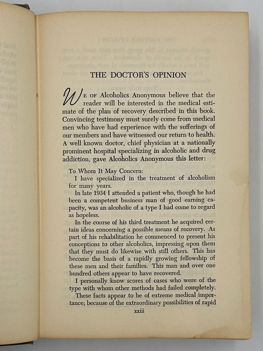 Alcoholics Anonymous Second Edition 4th Printing from 1960 - RDJ