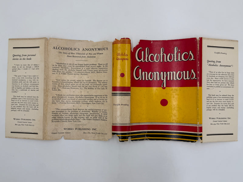 Signed by “Mr. X” (Clarence Snyder) - Alcoholics Anonymous First Edition 12th Printing