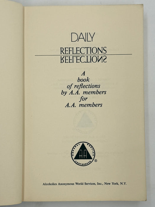 Daily Reflections - First Printing from 1990