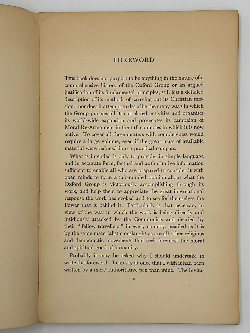 The Oxford Group and it’s Work of Moral Re-Armament - May 1954 West Coast Collection