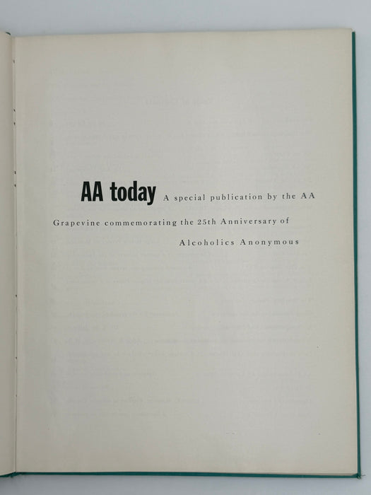 “AA Today” 25th Anniversary - First Printing from 1960