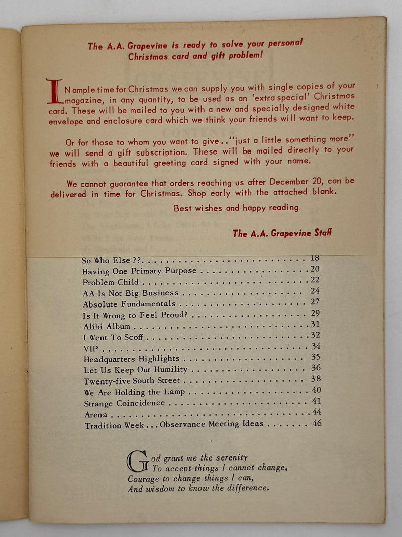 AA Grapevine from November 1950