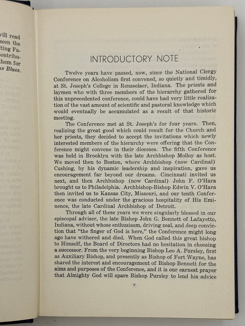 Alcoholism: A Source Book For The Priest — An Anthology - 1960
