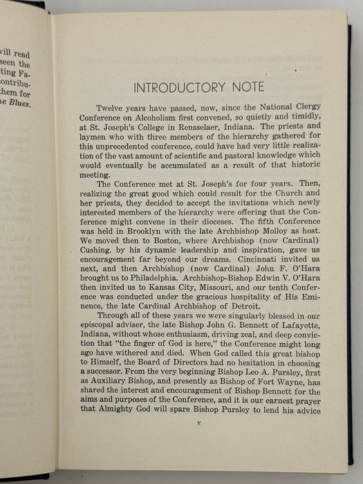Alcoholism: A Source Book For The Priest — An Anthology - 1960